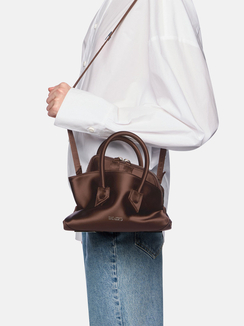 ''LA PASSEGGIATA MINI'' DARK BROWN TOP HANDLE 6