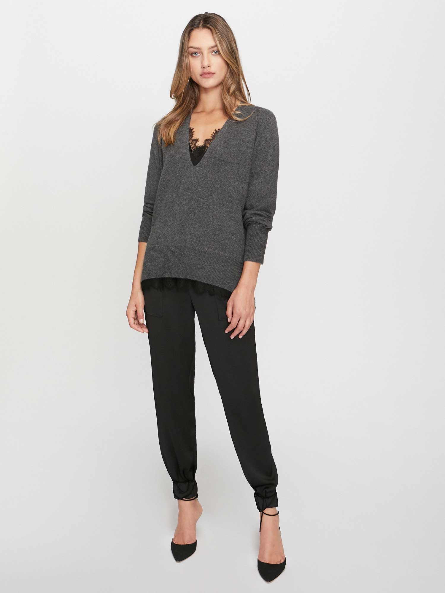 The Lace Vee Looker Pullover - 6