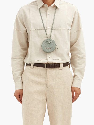 JACQUEMUS Pintucked-seam cotton-blend canvas shirt outlook