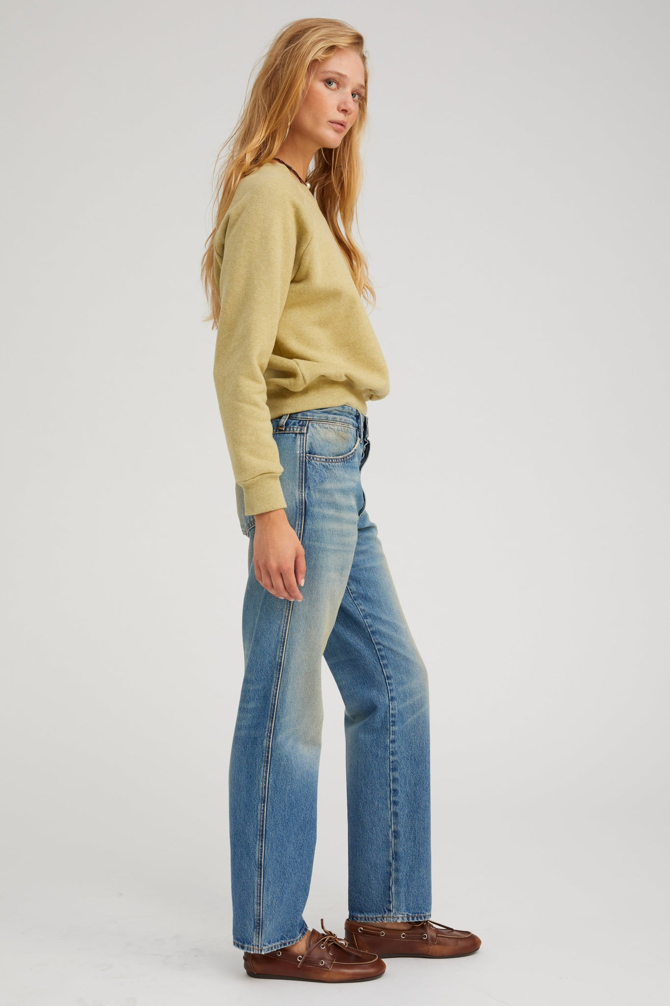 PISTACHIO MELANGE SHRUNKEN RAGLAN SWEATSHIRT - 3