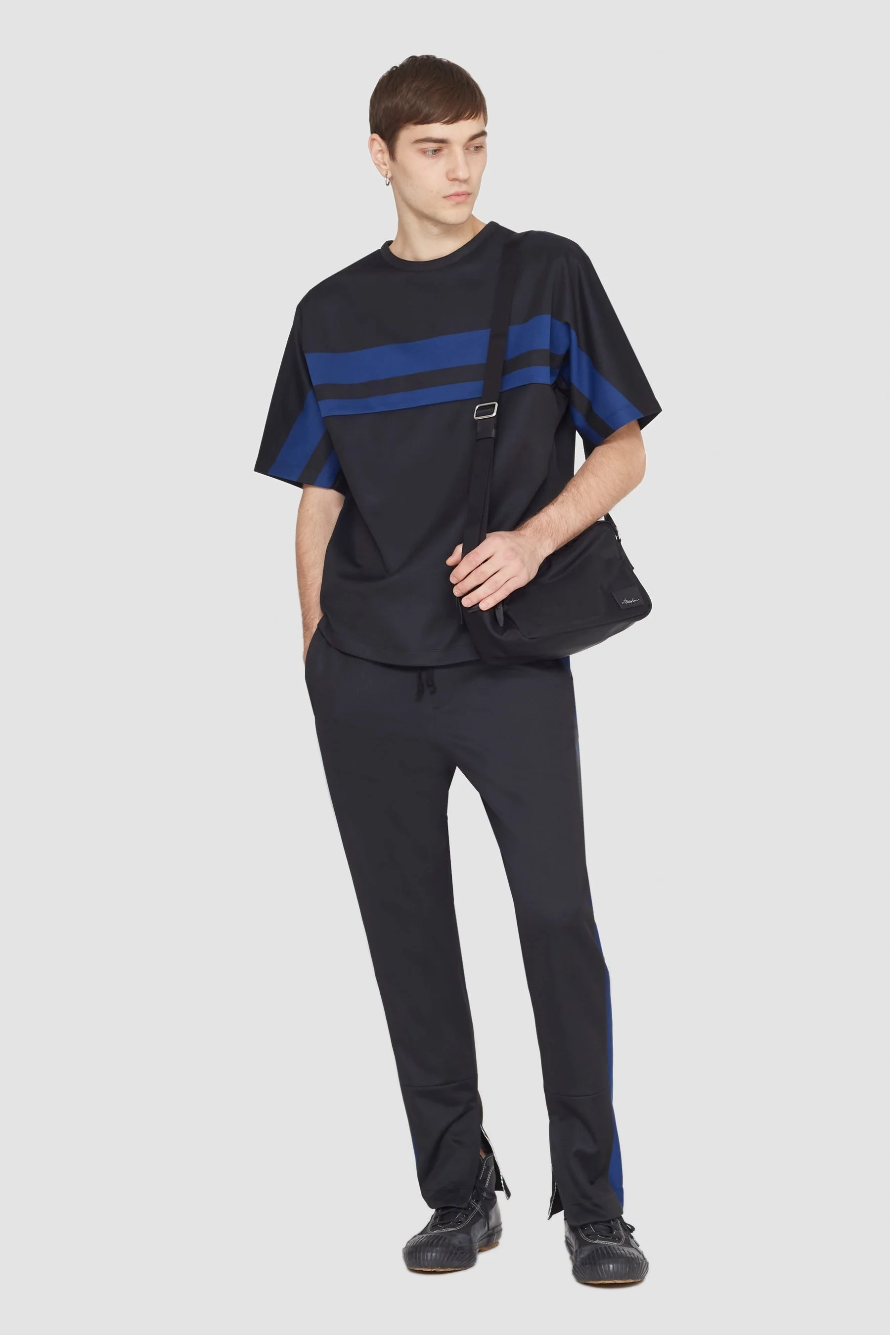 Stripe Ponte Track Pant - 1