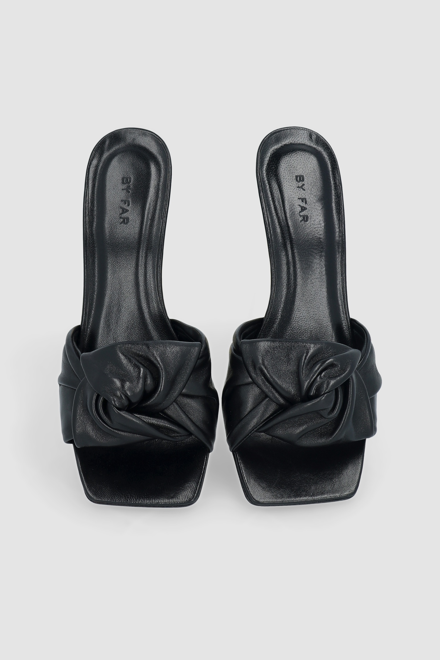 Lana Black Gloss Leather Mule - 3