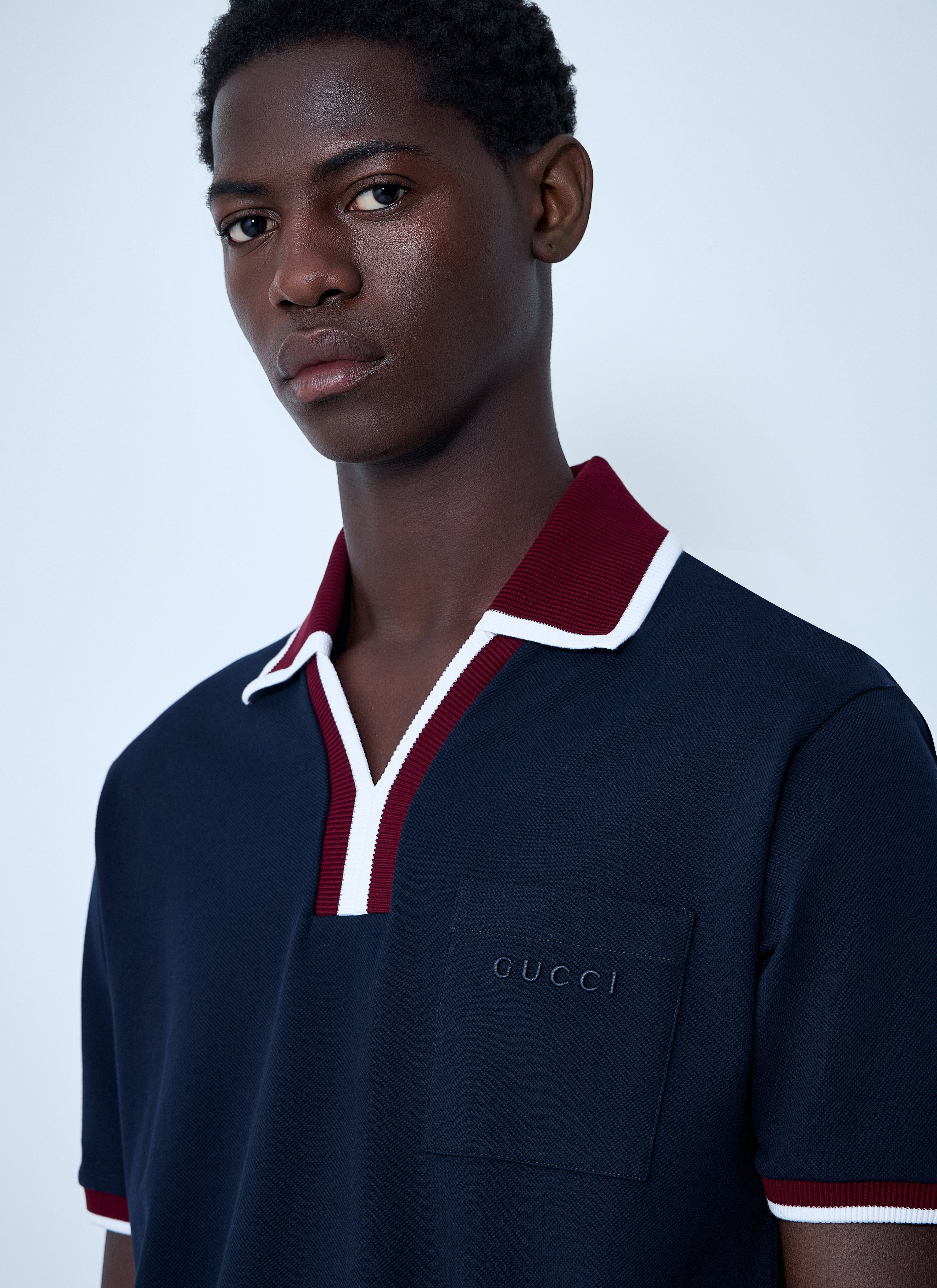 Gucci Men Logo Motif Polo Shirt - 5