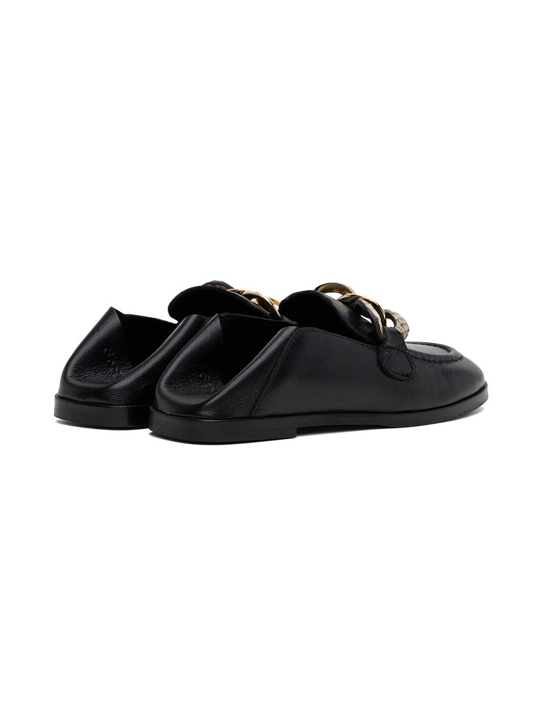 Black Chain Line Loafers - 5