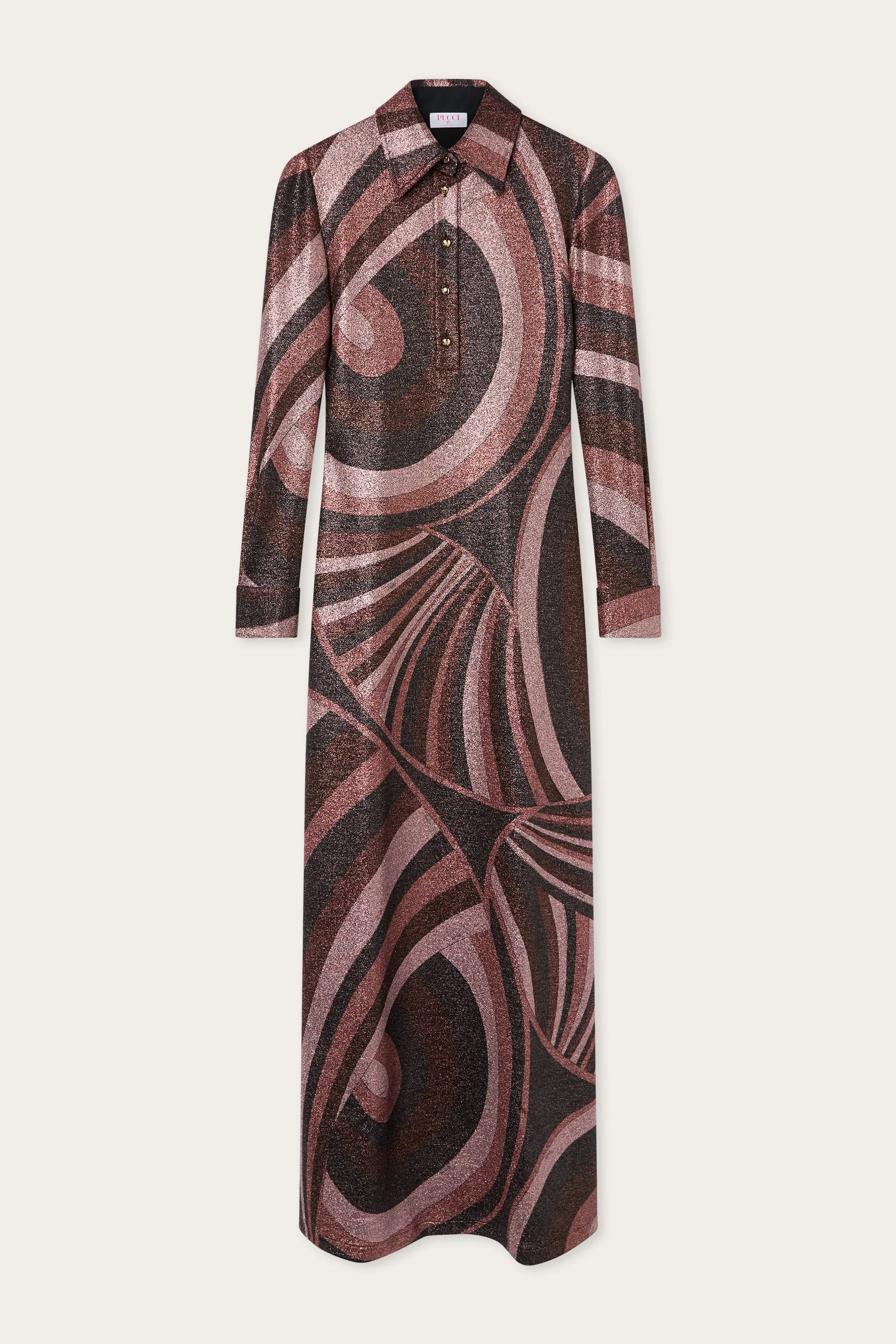 IRIDE PRINT LUREX DRESS - 1