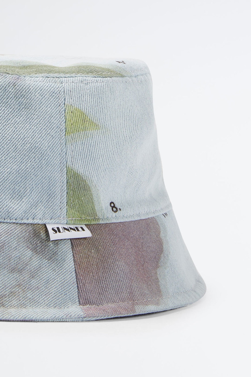 DENIM BUCKET HAT WITH FLOWER PRINT 3