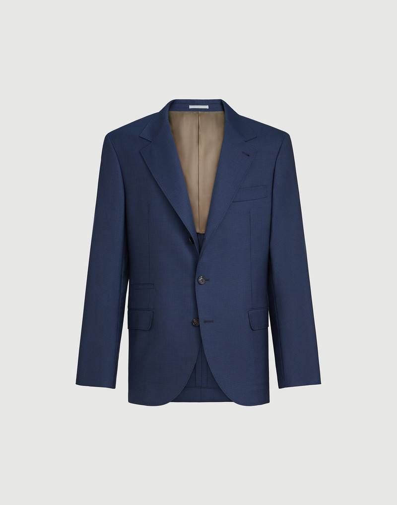 Super 150s virgin wool houndstooth blazer 1