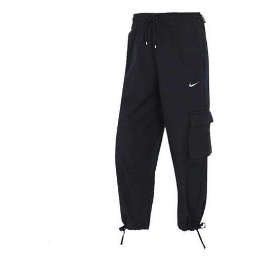 (WMNS) Nike Solid Color Pocket Loose Sports Pants/Trousers/Joggers Autumn Black CZ9331-010 - 1