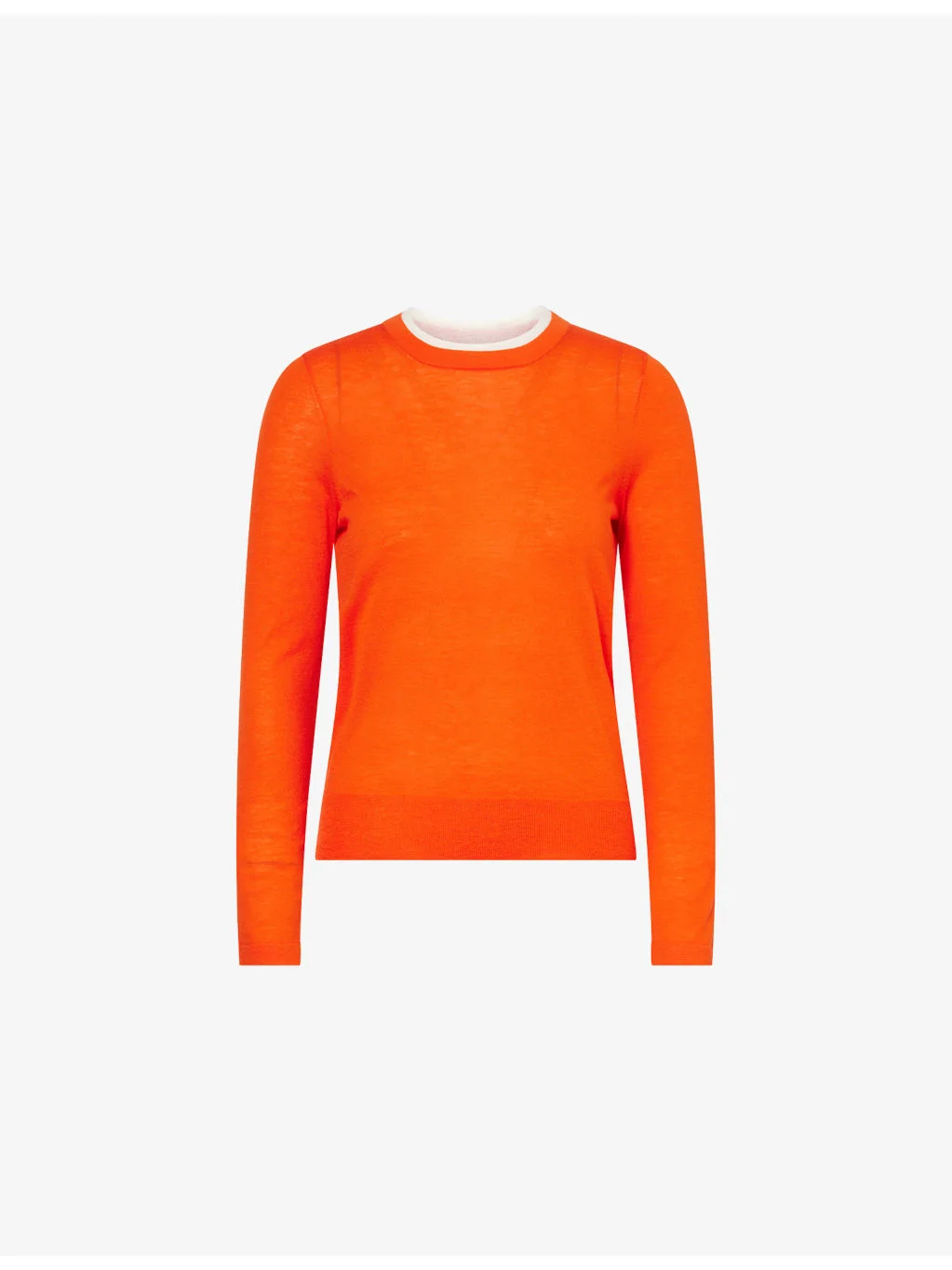 Barely There Contrast-Trim Merino Wool-Blend Jumper - 1