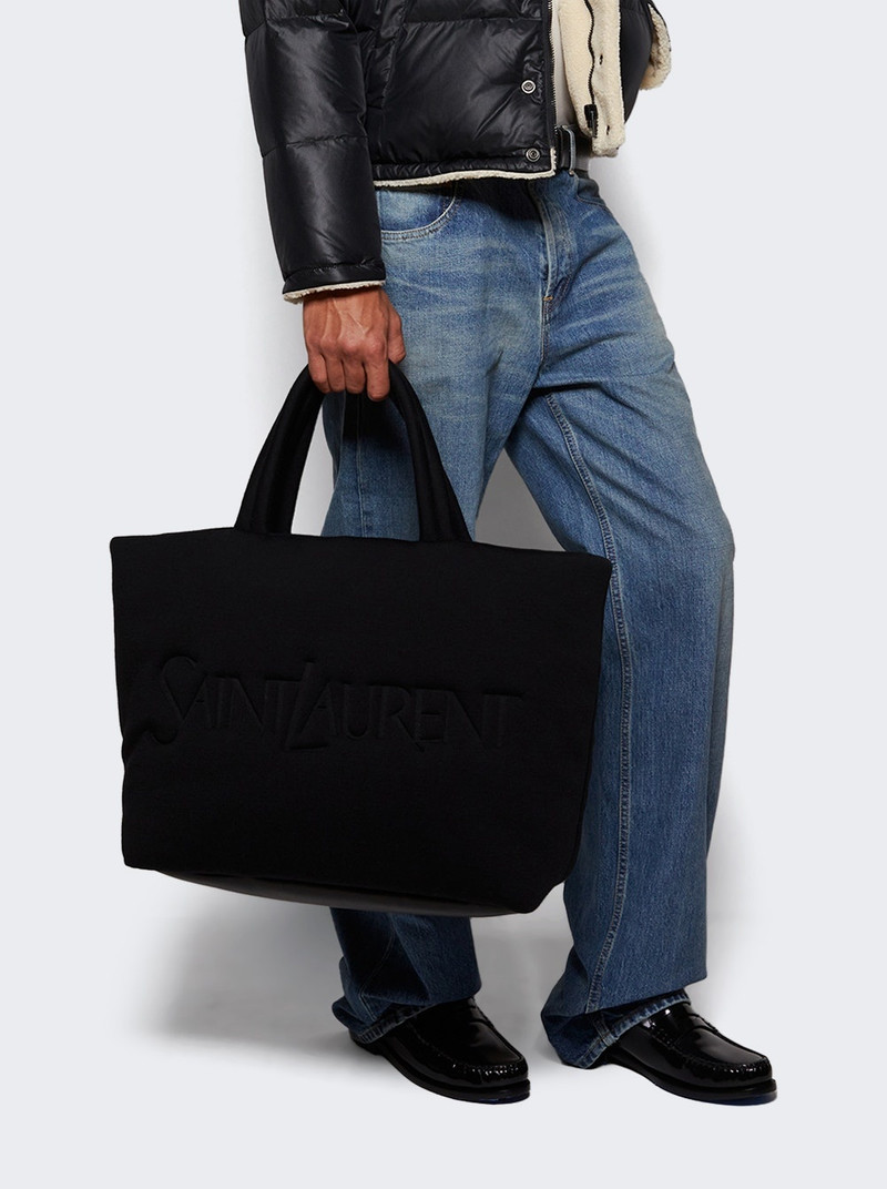 SAINT LAURENT Cotton Tote Black outlook