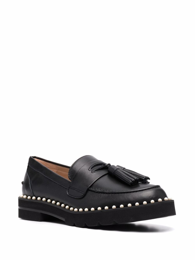 Stuart Weitzman Mila pearl-embellished loafers outlook