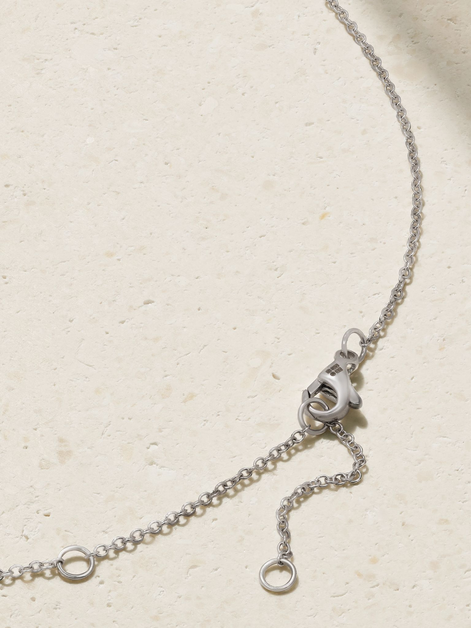 Enchanted Lotus 18-karat white gold diamond necklace Gold - 3