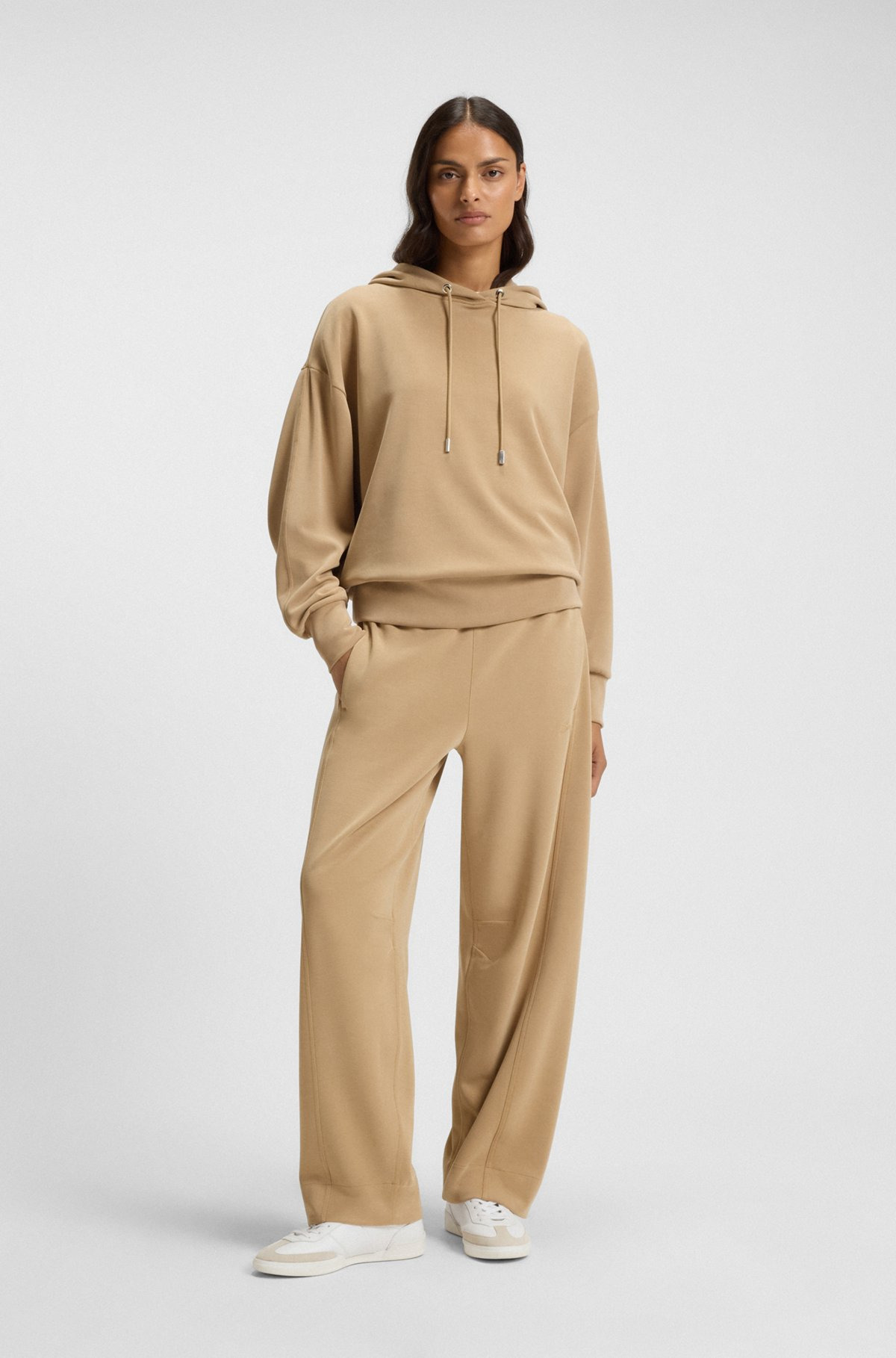 BALLOON TROUSERS IN STRETCH JERSEY WITH EMBROIDERED LOGO - 3