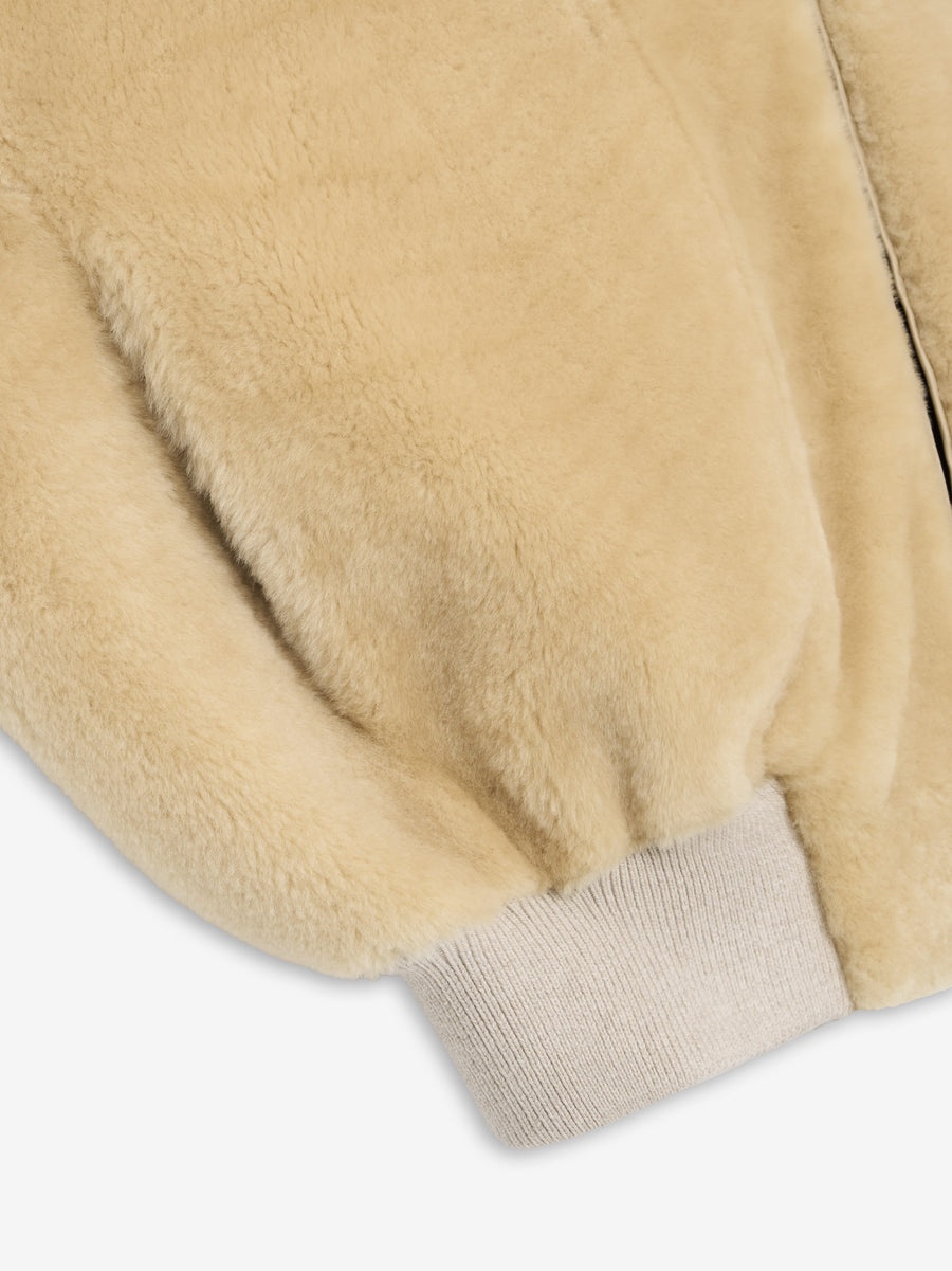 Shearling Hooded Bomber - 4