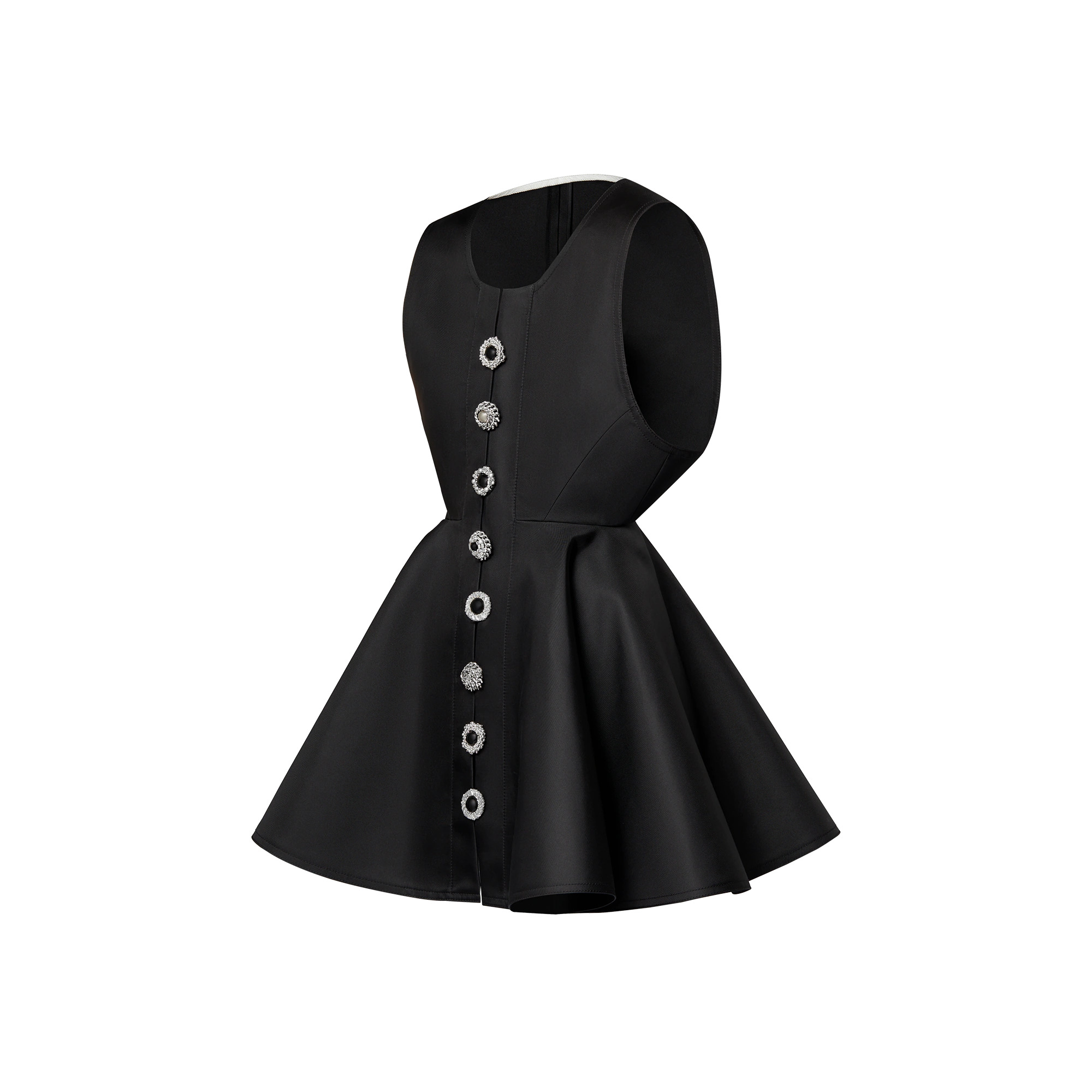 Boxy Button Front Dress - 2
