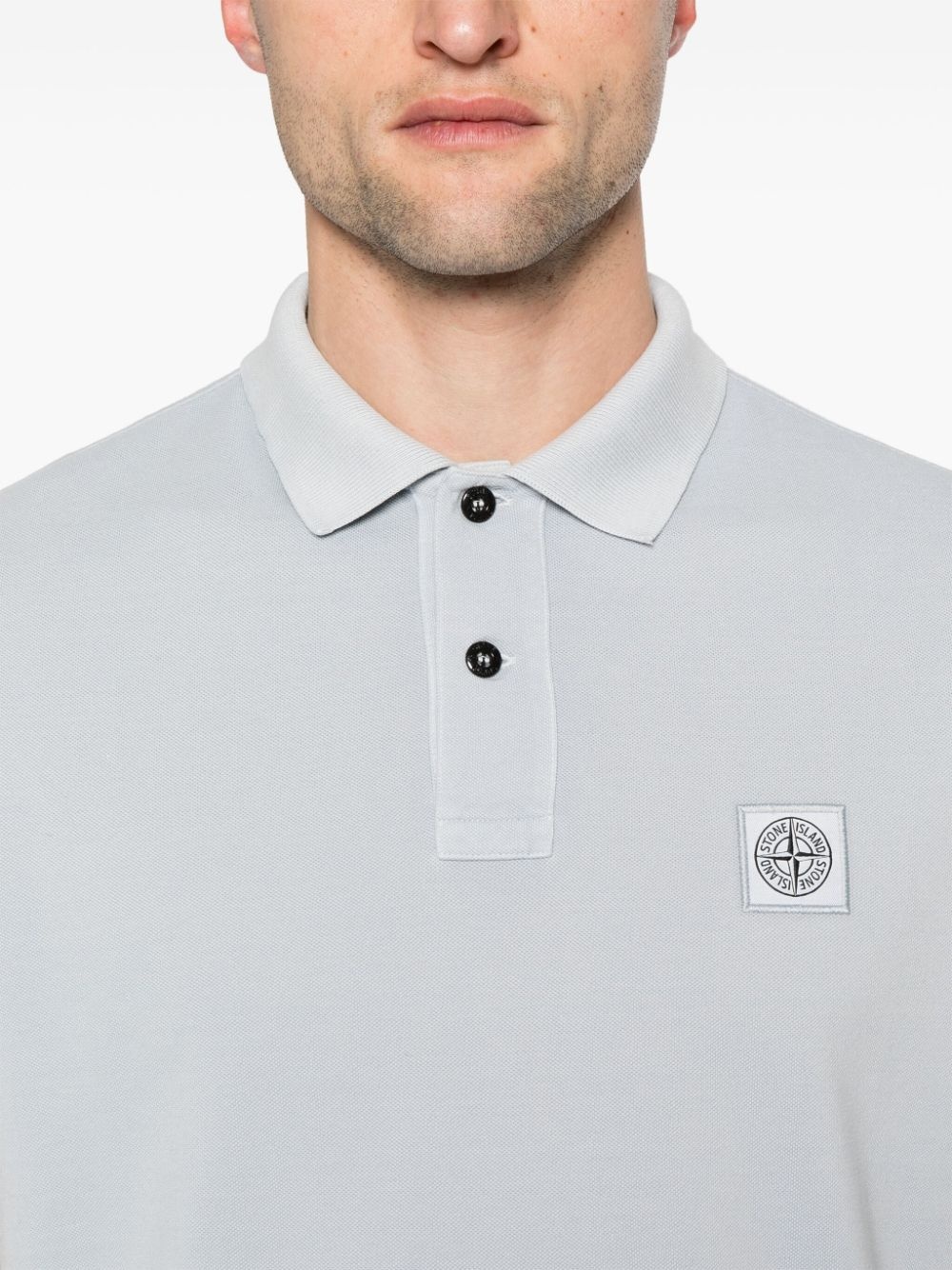 Compass-appliquÃ© cotton polo shirt - 5