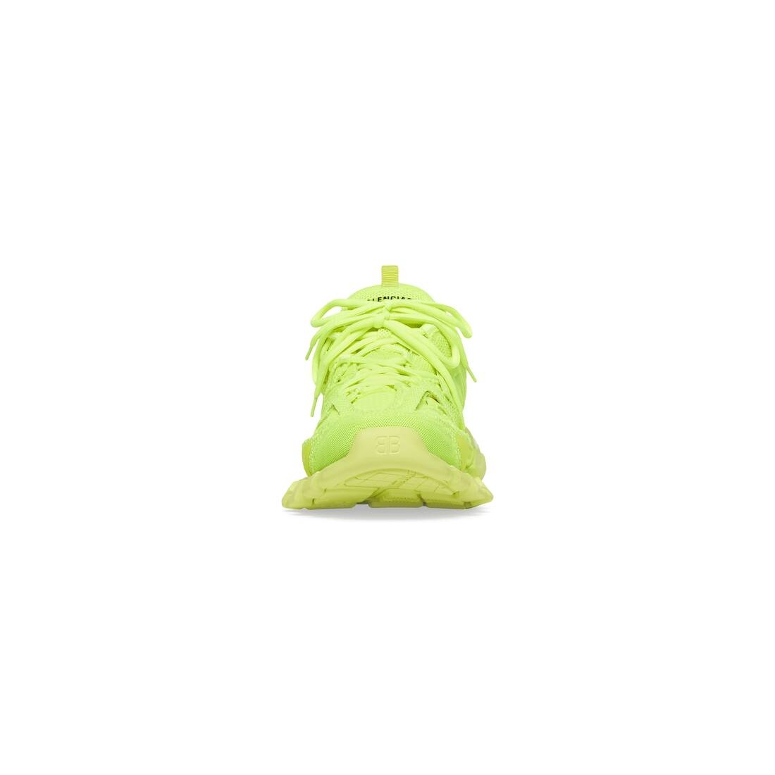 Men's Track Sneaker In Full Mesh in Fluo Yellow - 3