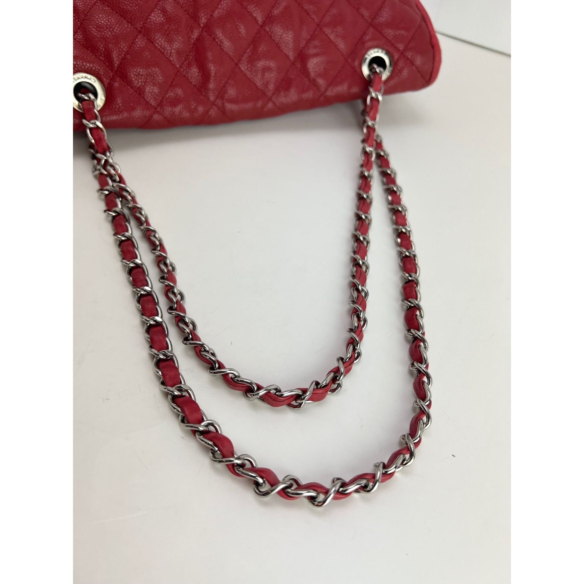 Chanel Caviar Quilted Medium French Riviera Red Flap - 12