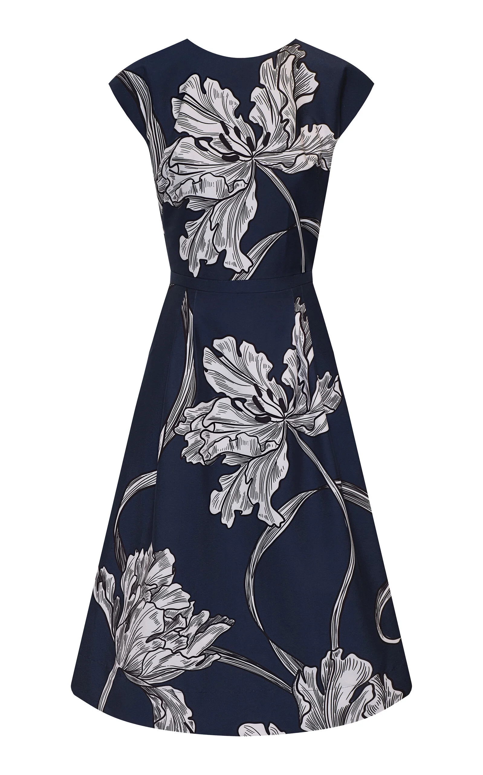 Kamara Printed Taffeta Midi Dress print - 1
