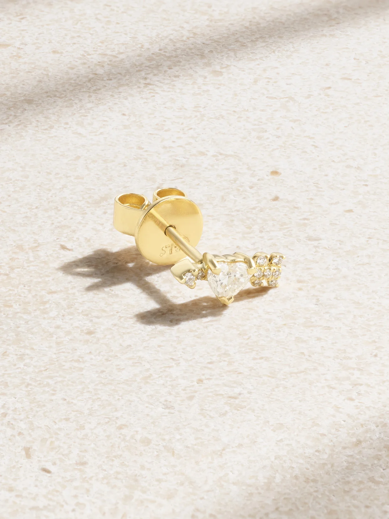 Cupid's Arrow 18-karat Gold Diamond Single Earring - 1