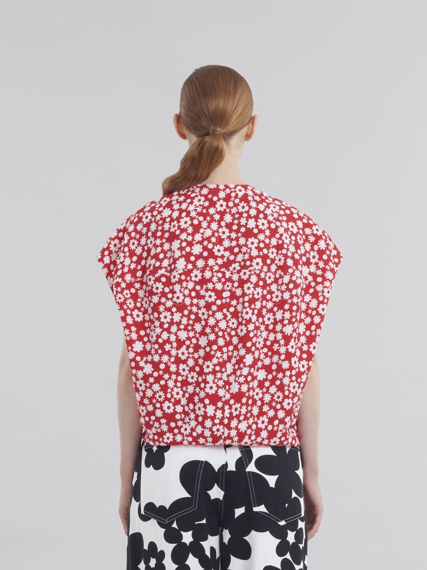 RED AND WHITE POP FIELDS PRINT SHIRT - 3