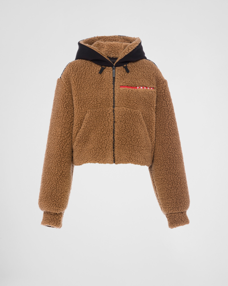 Cropped double fleece jacket 1