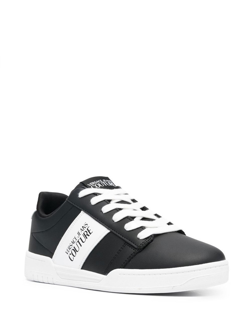 VERSACE JEANS COUTURE logo print contrasting low-top trainers outlook
