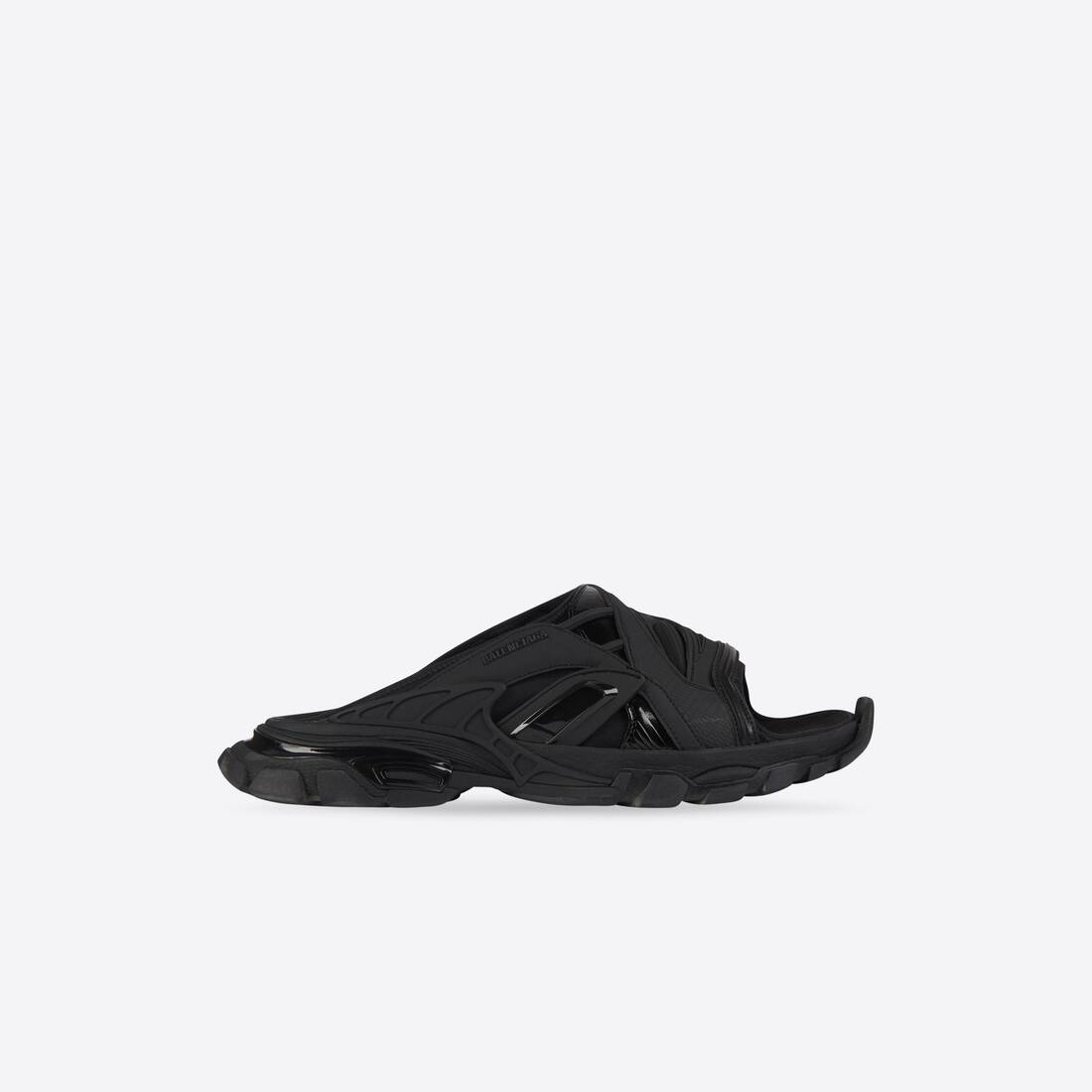 Men's Track Slide Sandal in Black - 1