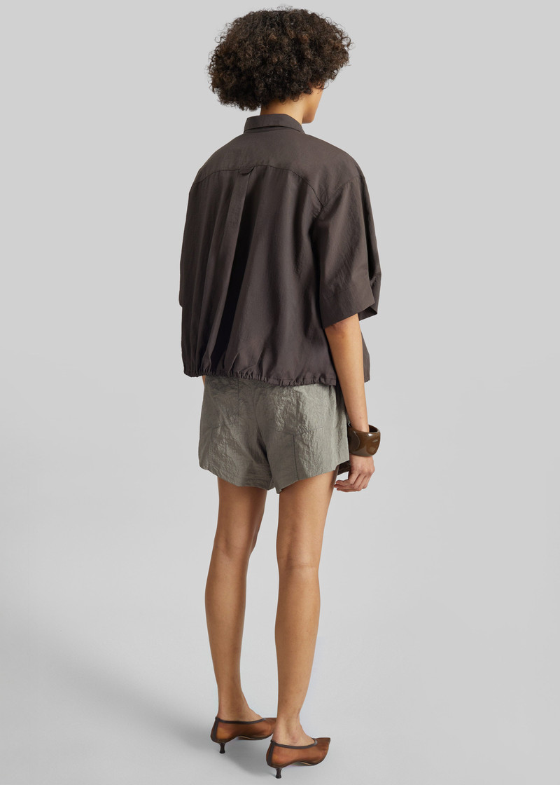Comporta Drawstring Shirt - Brown 9