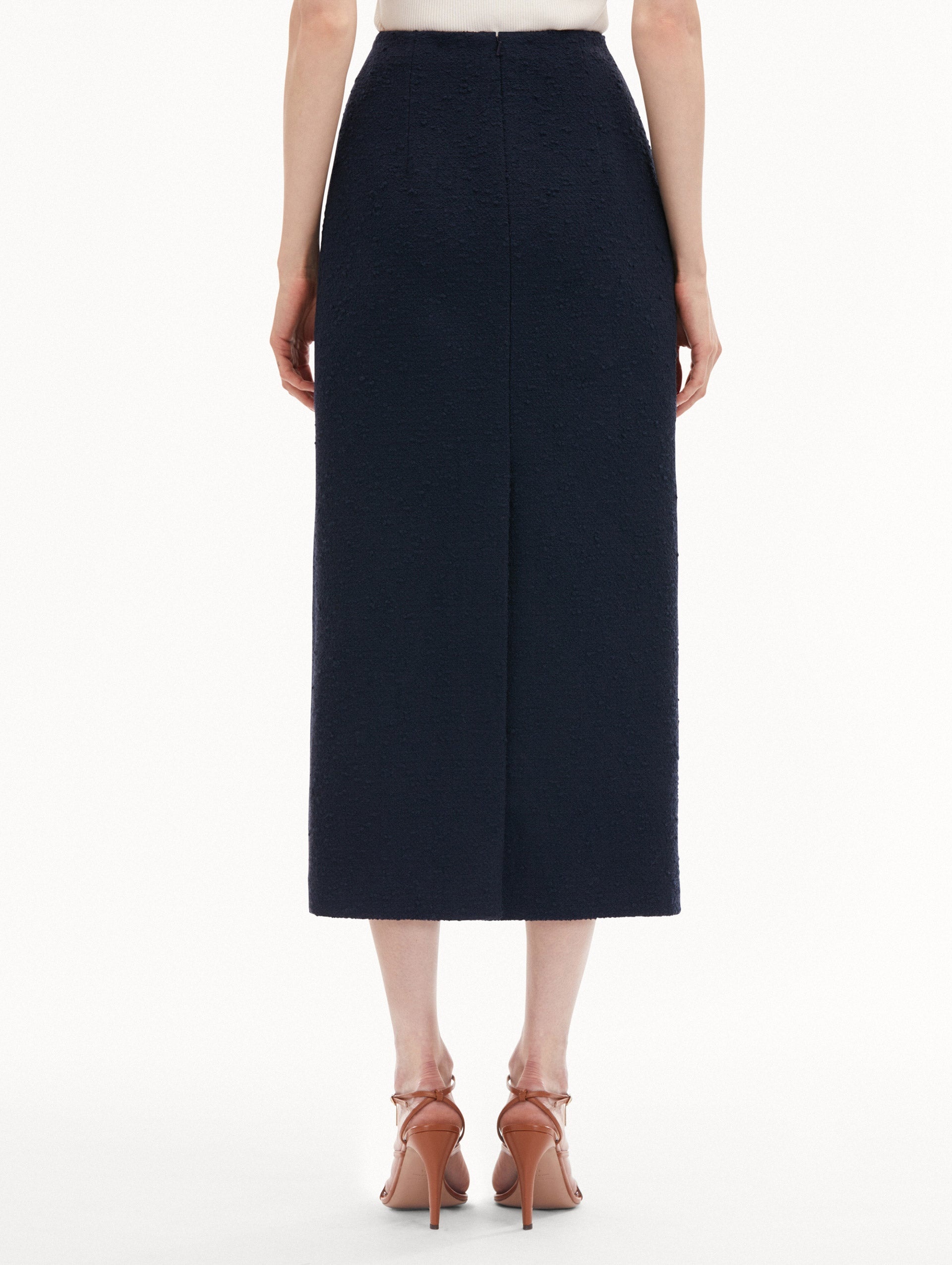 ORCHID EMBROIDERED TWEED SKIRT - 3