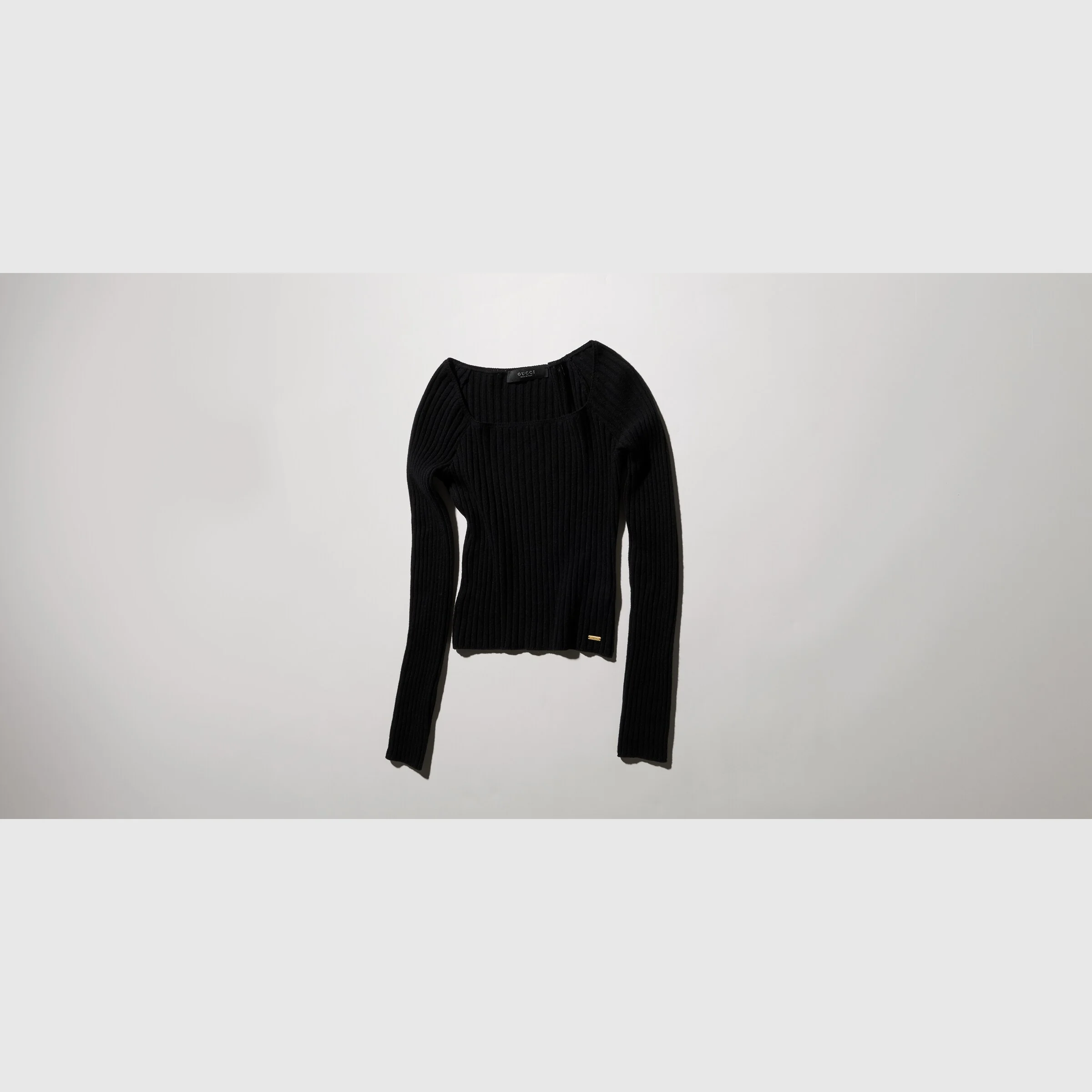 Soft rib wool cashmere top with tag - 1