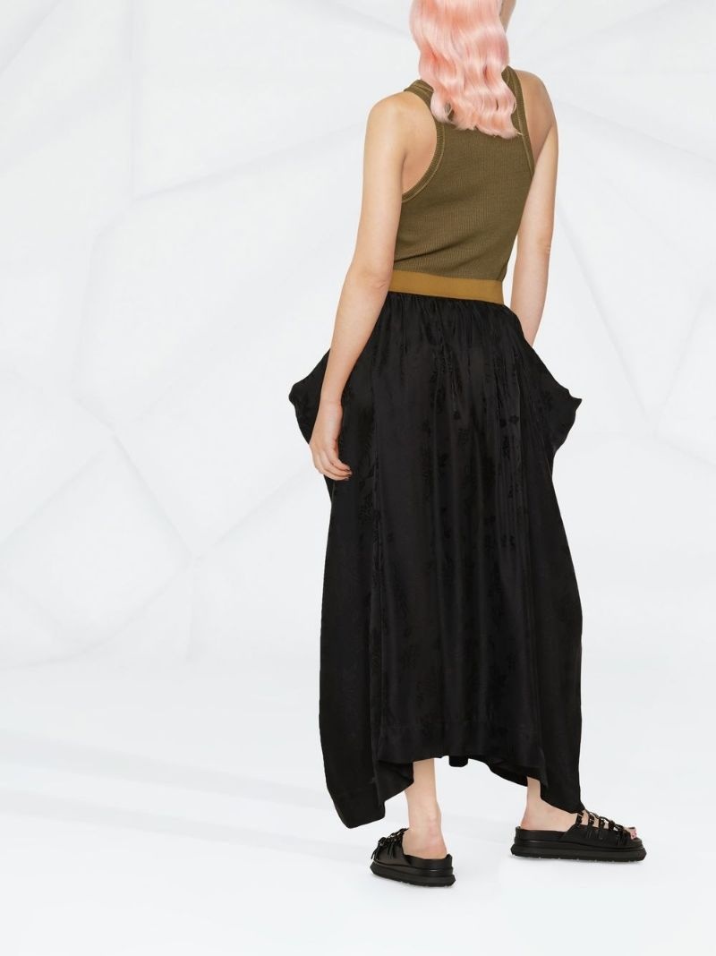 side-draped maxi skirt - 4