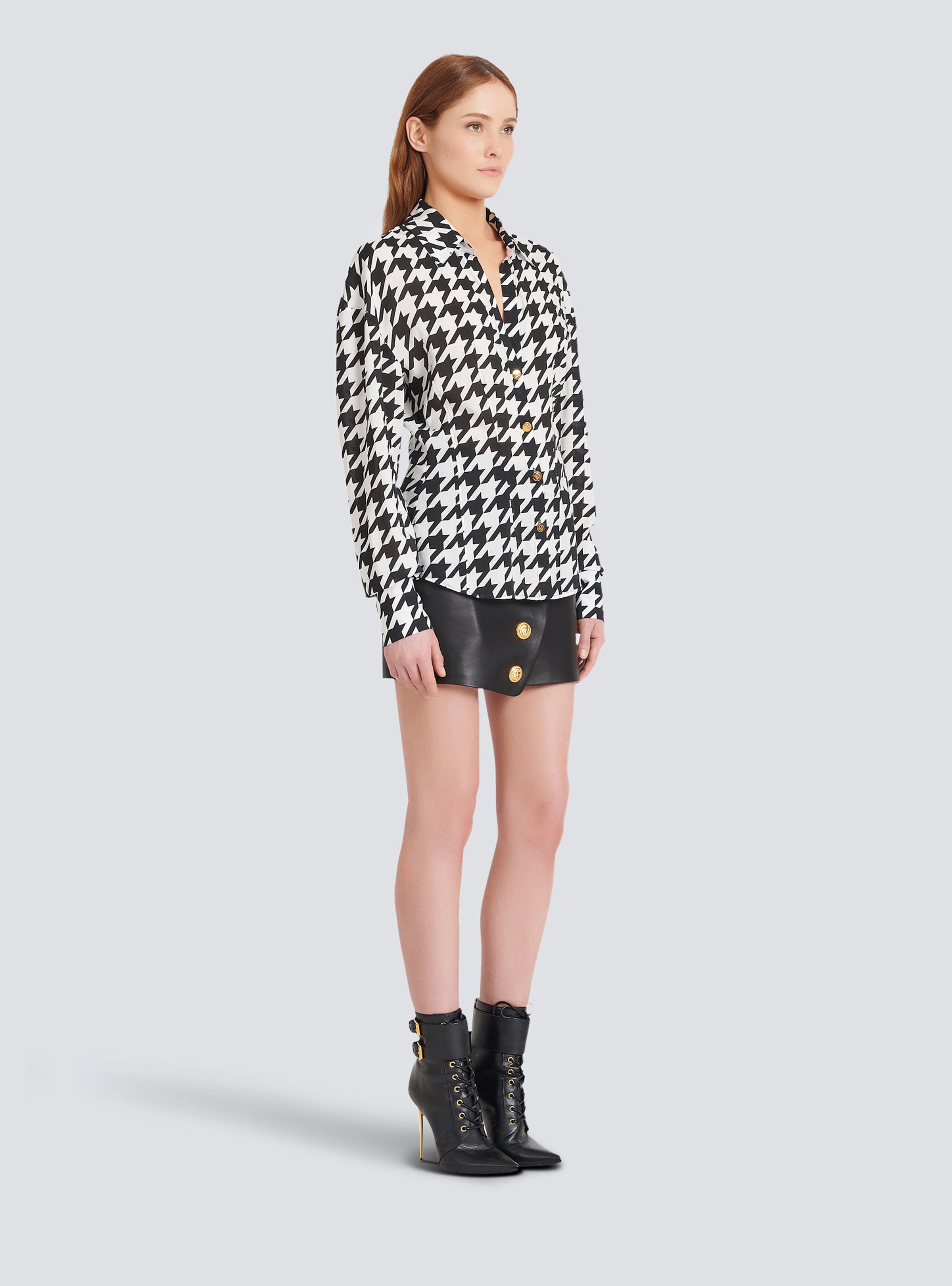 Houndstooth print shirt - 5