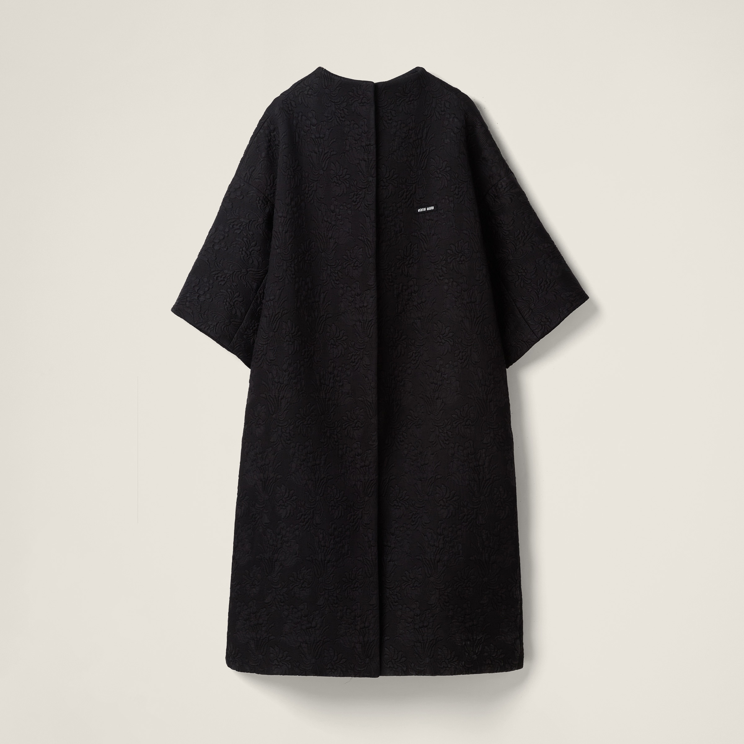Miu Miu Single-breasted matelassé effect jacquard cape | REVERSIBLE