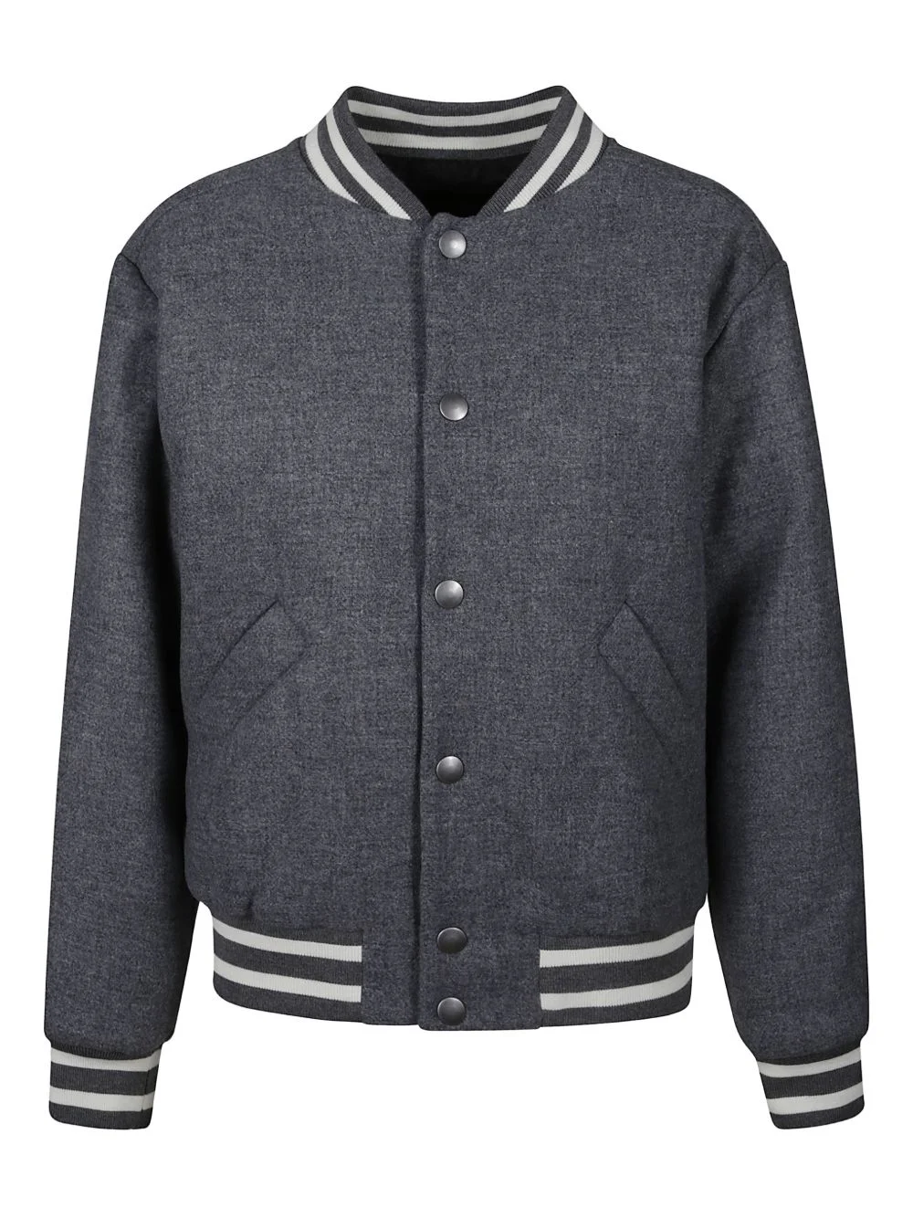 Alizee snap striped-trim bomber jacket - 1