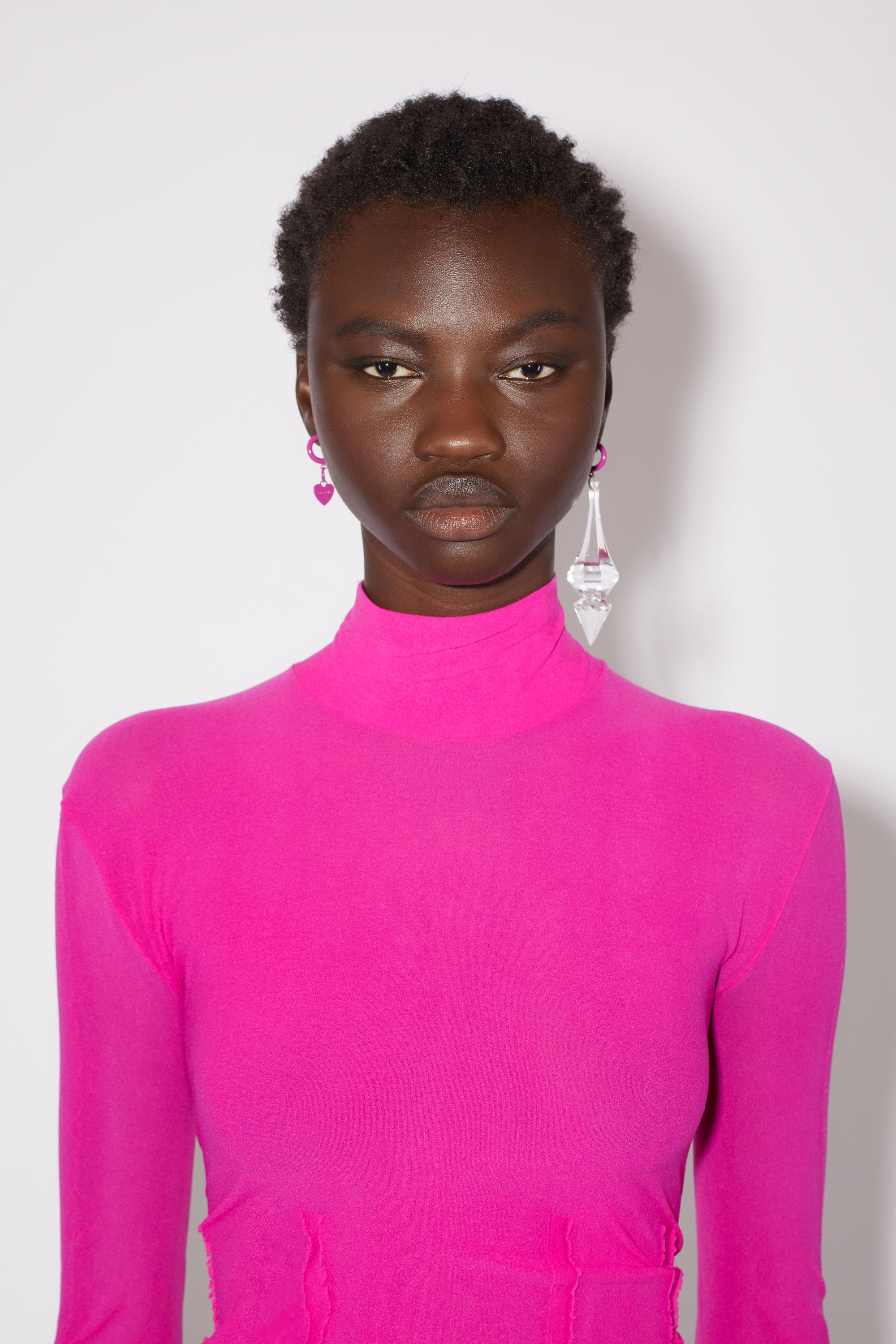 High neck seamless top - Fuchsia pink - 4
