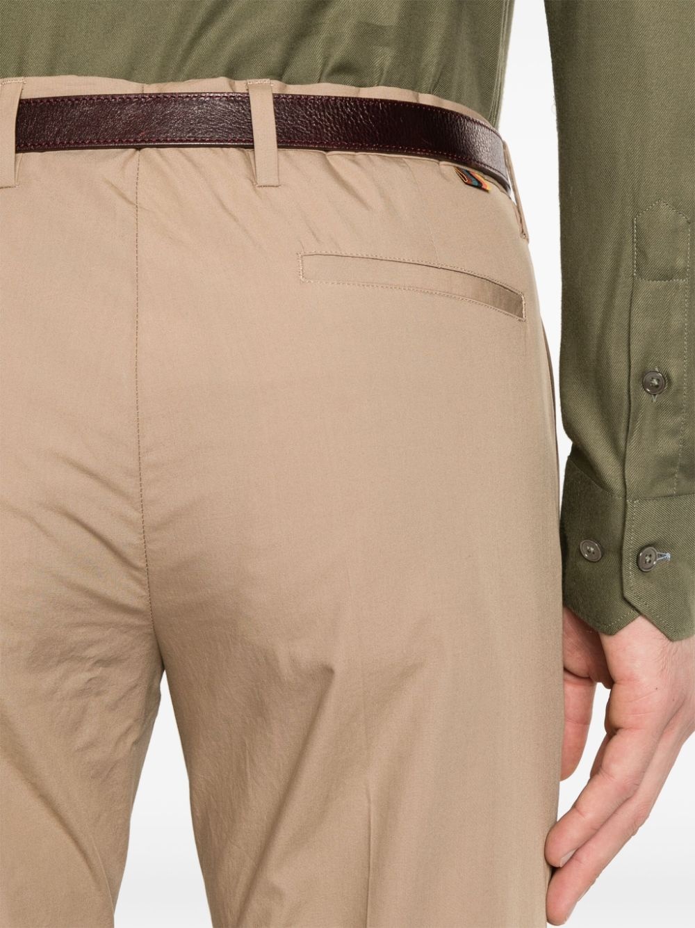 pressed-crease cotton trousers - 5