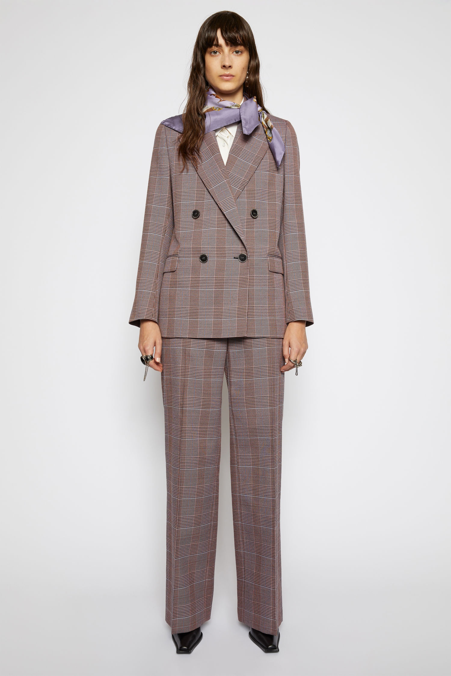 Checked suit jacket pink/purple - 2