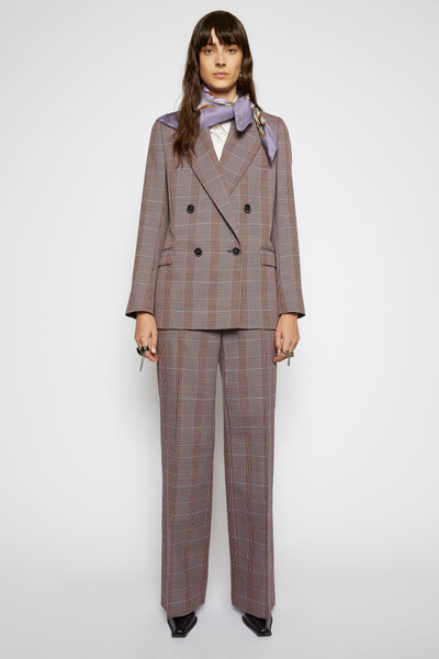 Acne Studios Checked suit jacket pink/purple outlook