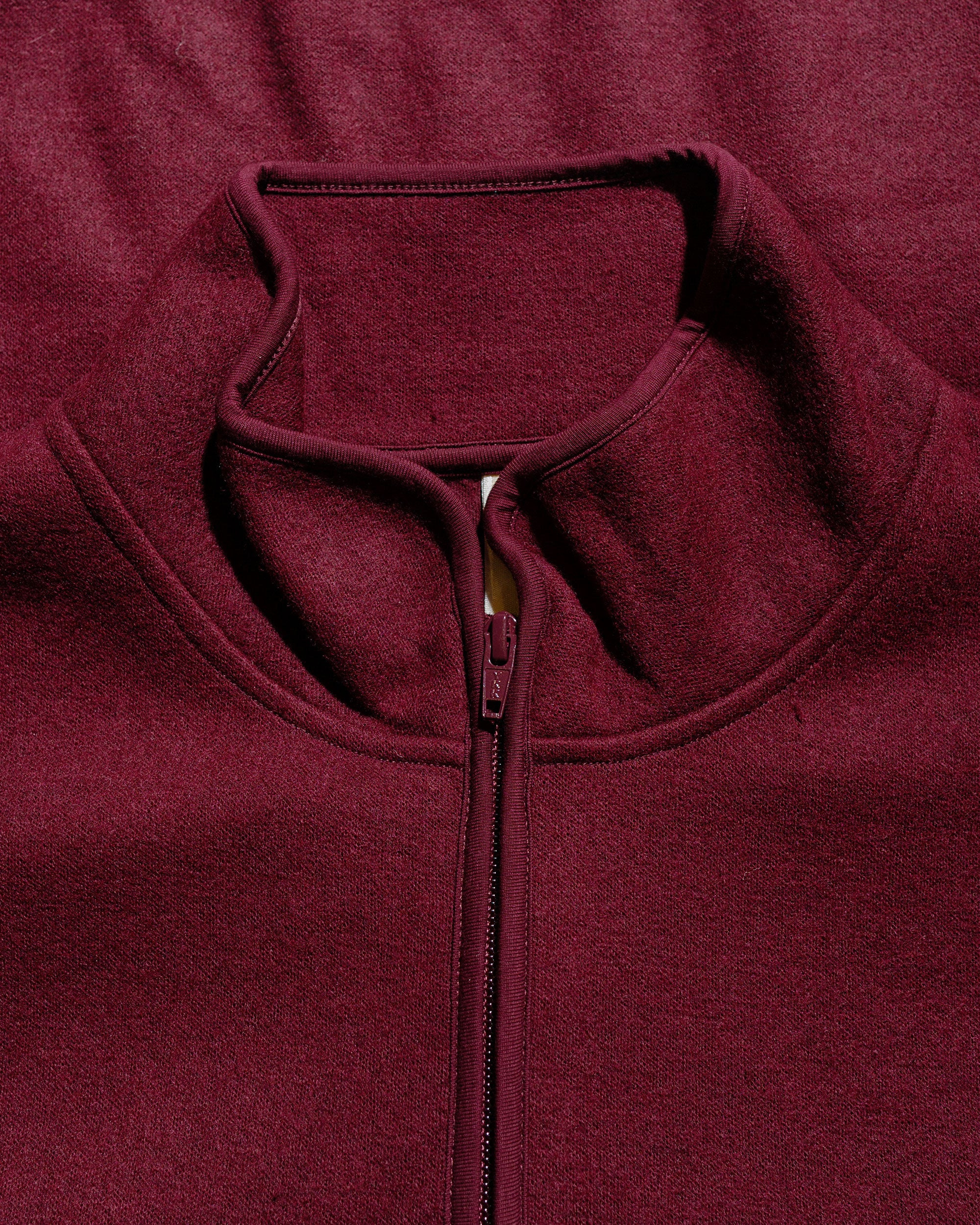 Wool Half Zip Burgundy - 5