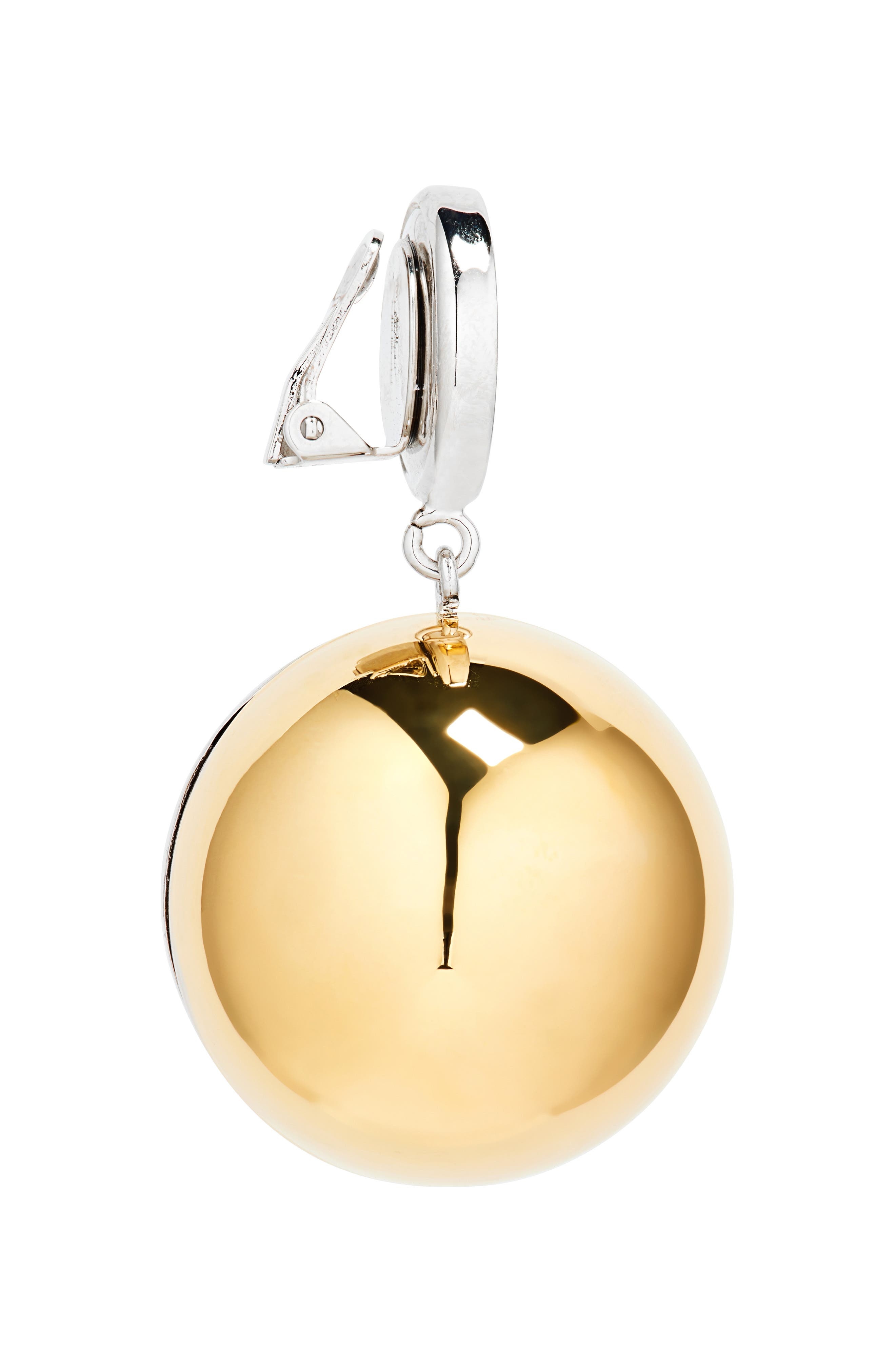 Rabanne Two-Tone Ball Clip-On Earrings in Gold /Transparent at Nordstrom - 4