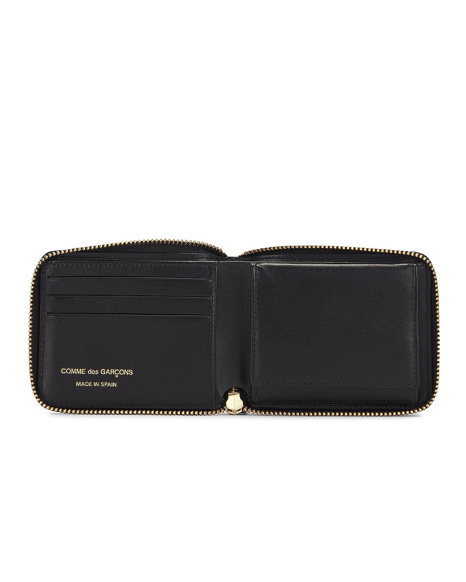 Dots Printed Leather Zip Wallet - 4