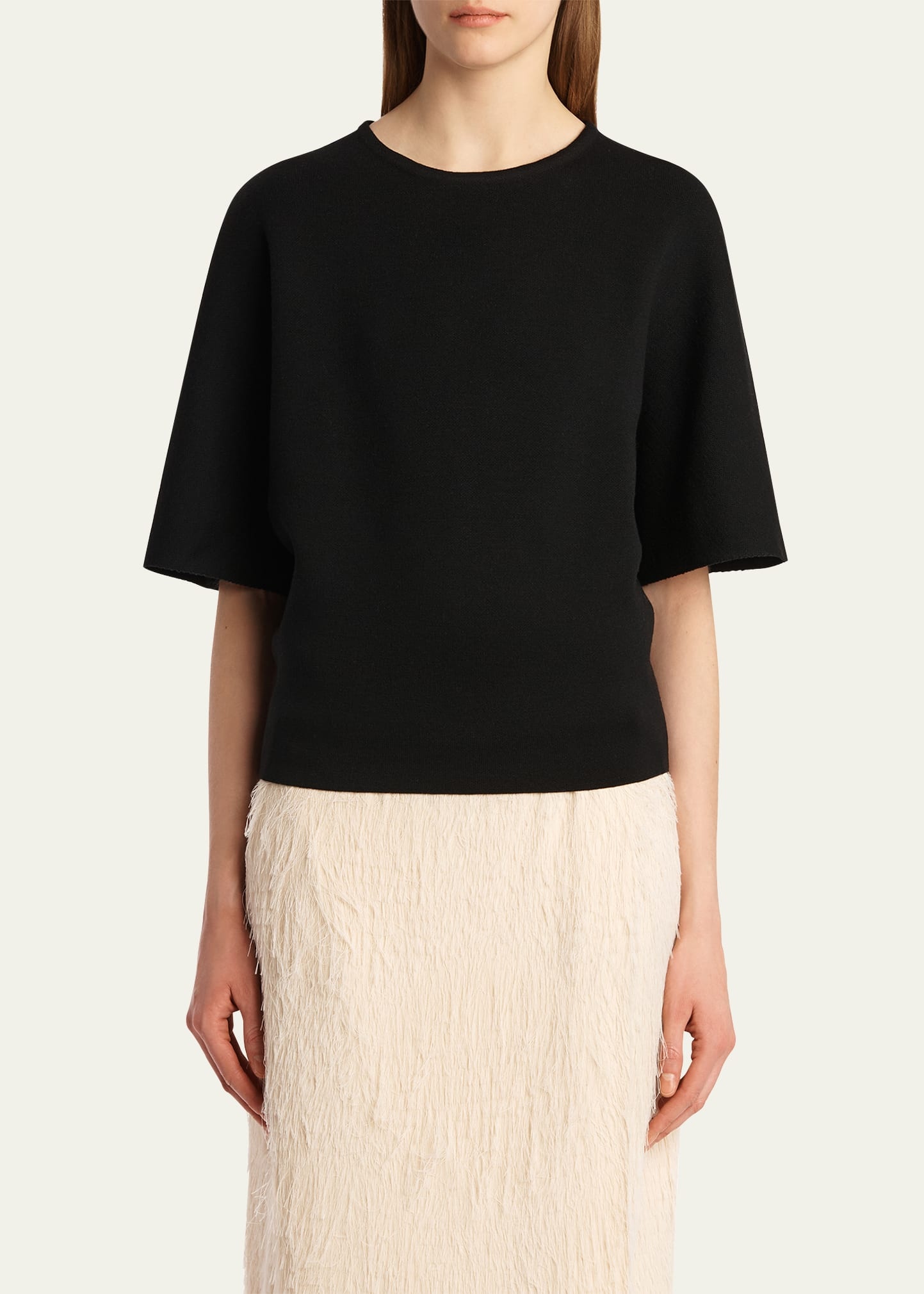 Warren Elbow-Sleeve Wool-Blend Top - 4
