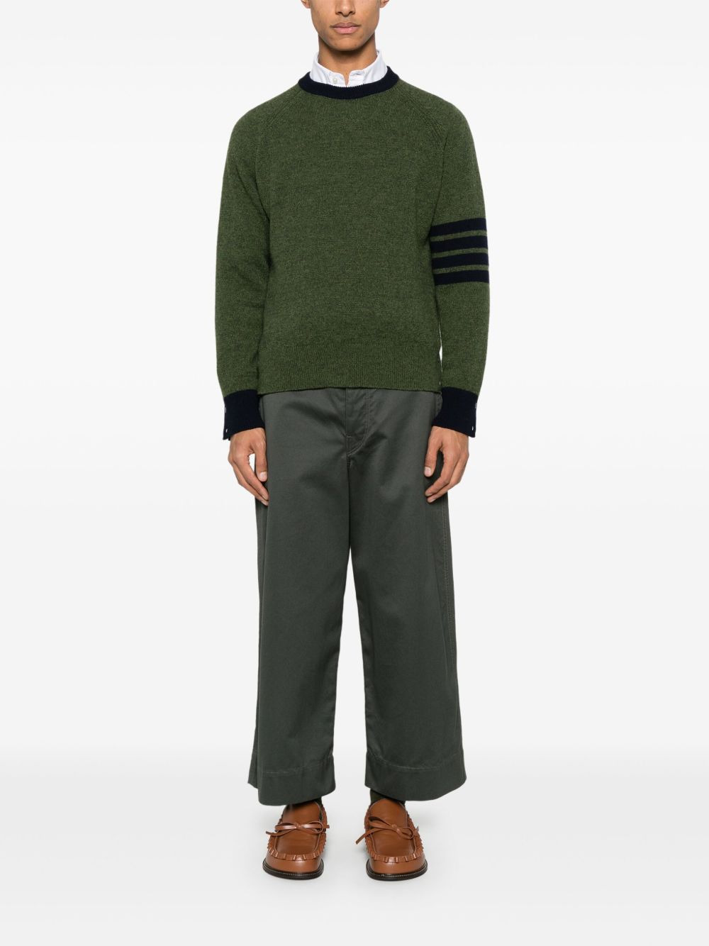 4 Bar Stripe shetland wool sweater - 2