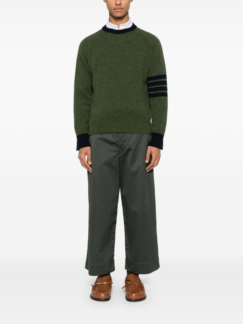 Thom Browne 4 Bar Stripe shetland wool sweater outlook