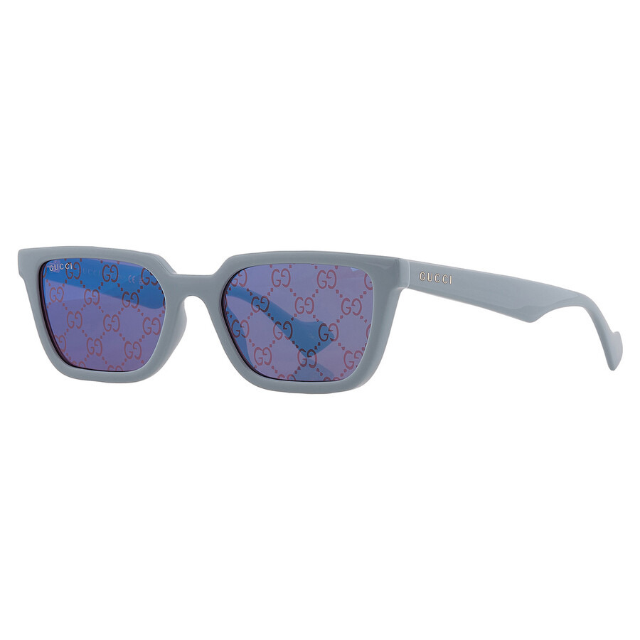 Gucci Blue Logo Rectangular Men's Sunglasses GG1539S 003 55 - 3