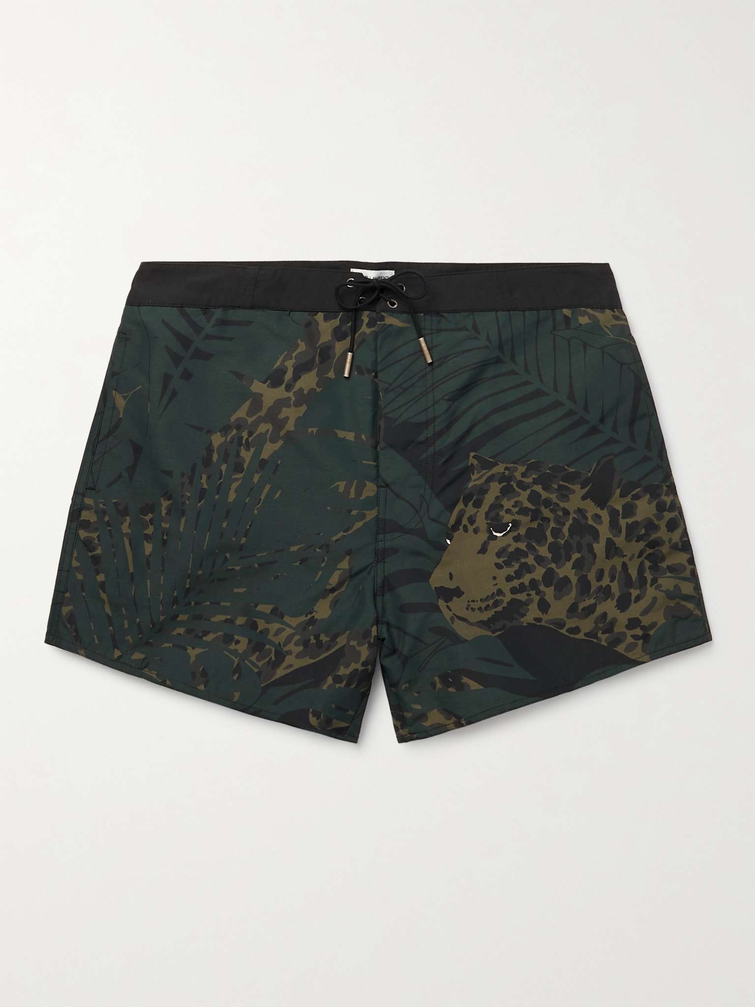 Mid-Length Printed Swim Shorts - 1