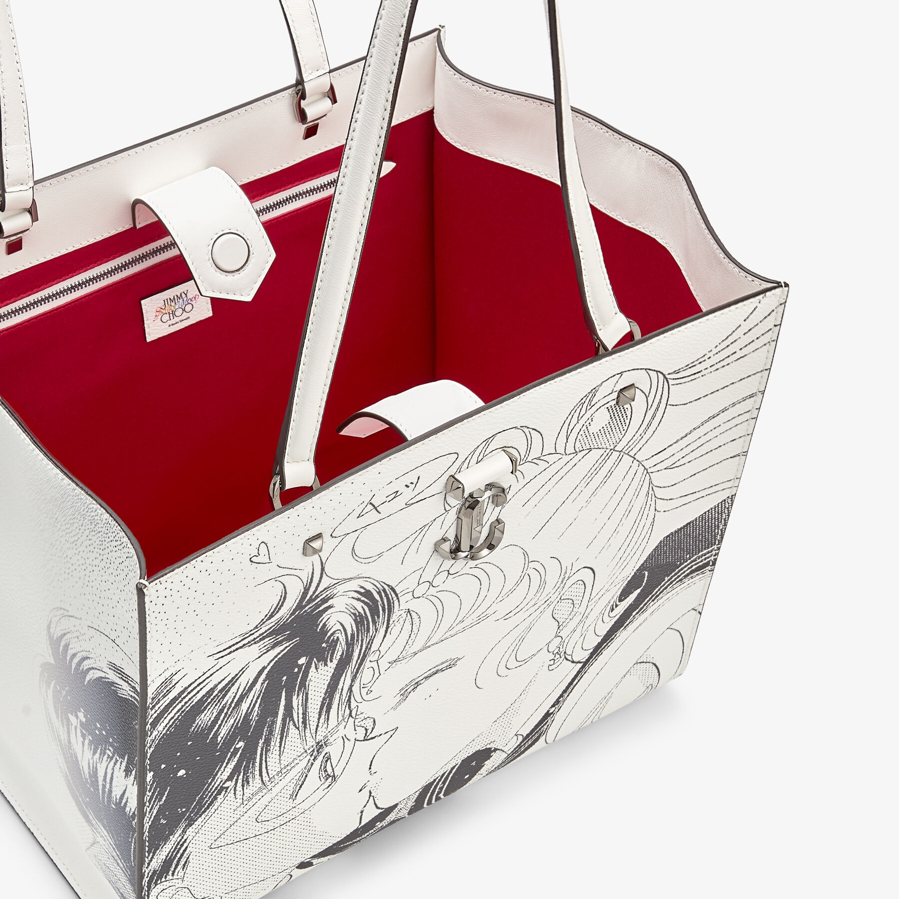 Sailor Moon & Tuxedo Mask Varenne Tote
Monochrome Manga Printed PU Leather Tote Bag - 3