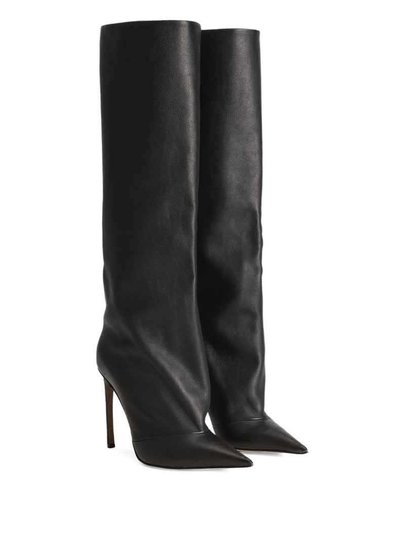 Dolce & Gabbana 105mm Devotion knee-high pointed-toe boots outlook