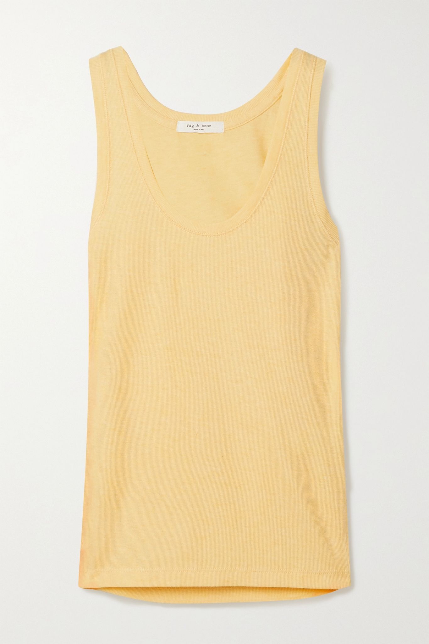 Ribbed cotton and modal-blend tank - 1